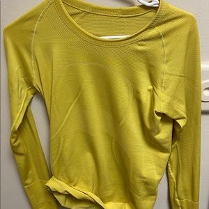 lululemon yellow workout top